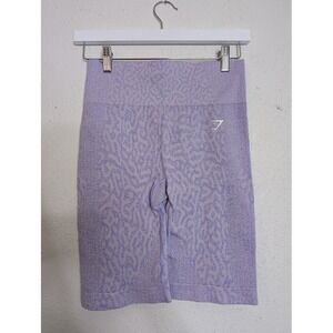 Gymshark Adapt‎ Animal Cycling Shorts Purple Women's Size Medium Workout Biker
